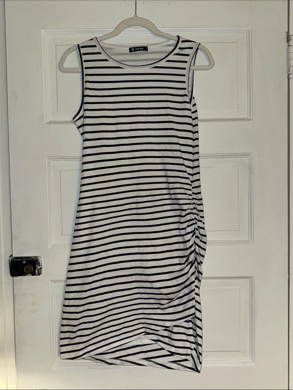 BTFBM Striped Sleeveless Midi Dress